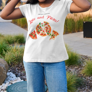 Italienische Love & Pizza Party Slice Brautparty T-Shirt