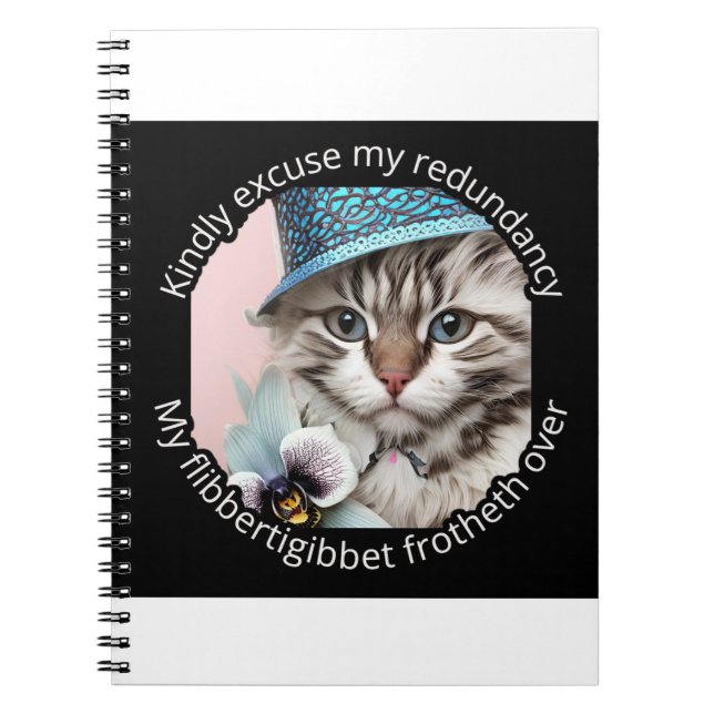 Italienische Luxuskatze: Ombre Notizblock (Vorderseite)