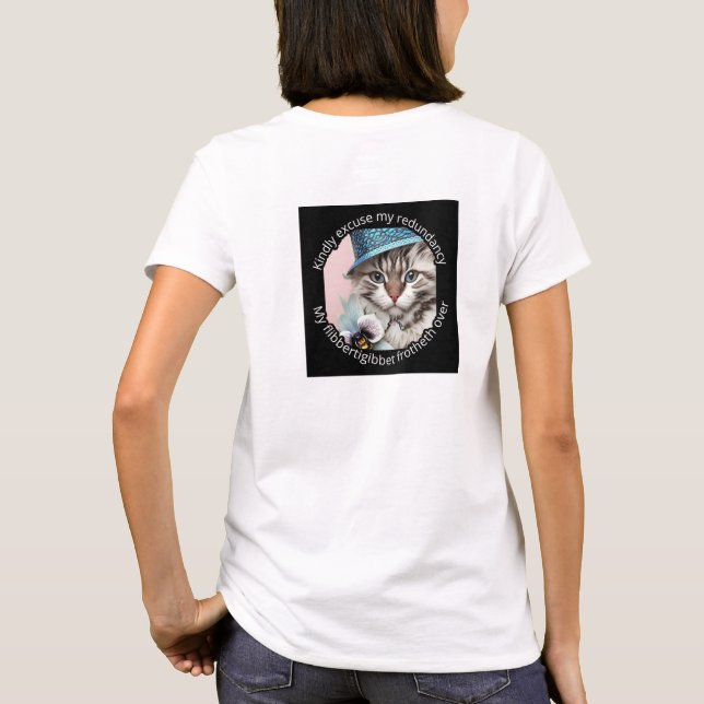 Italienische Luxuskatze: Ombre T-Shirt (Rückseite)