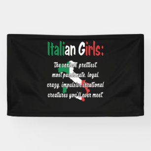 ITALIENISCHE MÄDCHEN LUSTIG BANNER
