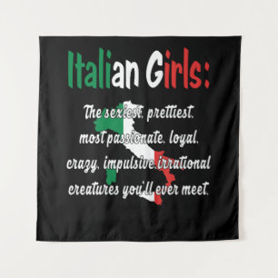 ITALIENISCHE MÄDCHEN LUSTIG WANDTEPPICH