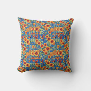 Italienische Maiolica Flora und Fauna Kissen