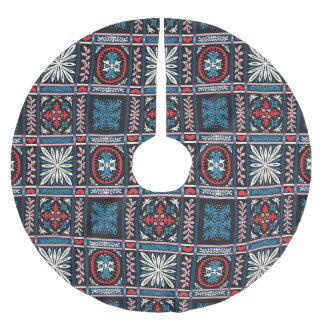 Italienische Majolika, mediterrane Blumenstickerei Polyester Weihnachtsbaumdecke