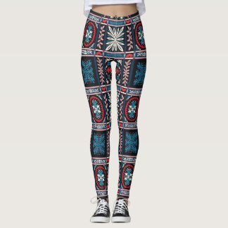 Italienische Majolika, mediterrane florale Sticker Leggings