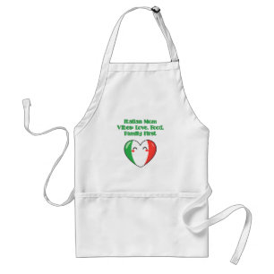 Italienische Mama Vibes Liebe Essen Familie Zuerst Schürze