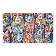 Italienische Masken Venice Stickers
