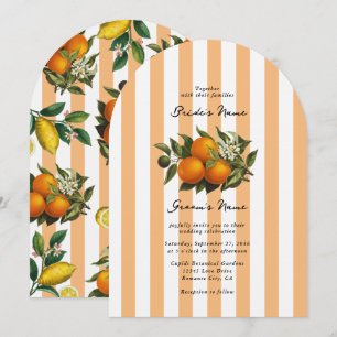 Italienische Mittelmeer-Zitrus-Orangen-Hochzeit Einladung