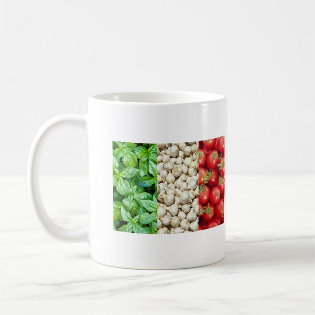 Italienische Nahrungsmittelflaggen-Kaffee-Tasse Kaffeetasse (Links)