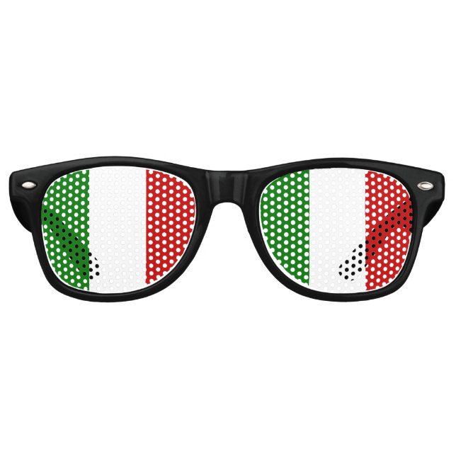 Italienische Nationalflagge Partybrille (Vorderseite)