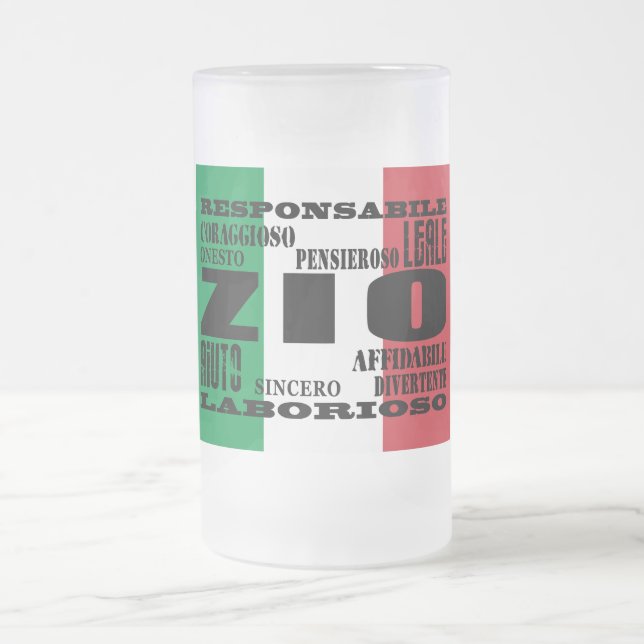 Italienische Onkel: Qualitäten Mattglas Bierglas (Mittel)