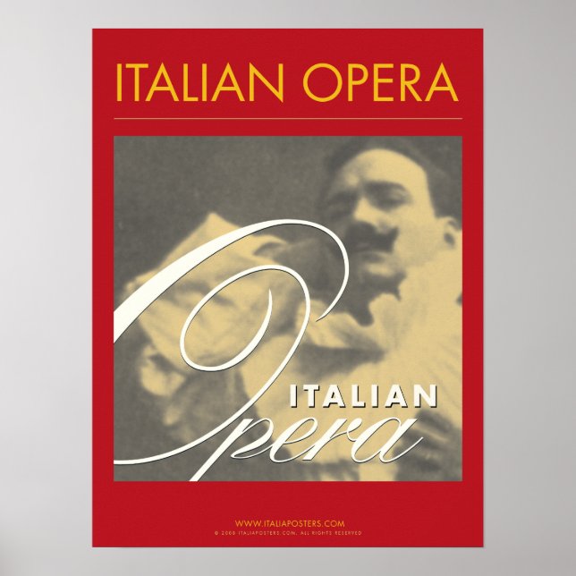 Italienische Oper Enrico Caruso Poster (Vorne)
