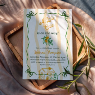 Italienische Orange Ciao Baby Citrus Baby Shower Einladung