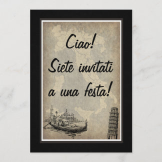 Italienische Party Einladung