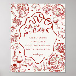 Italienische Pasta-Baby-Shower-Empfehlungen fürs B Poster