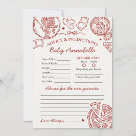 Italienische Pasta-Beratung für Baby Shower Karte