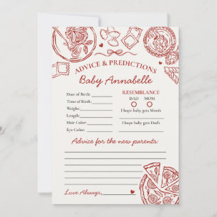 Italienische Pasta-Beratung für Baby Shower Karte