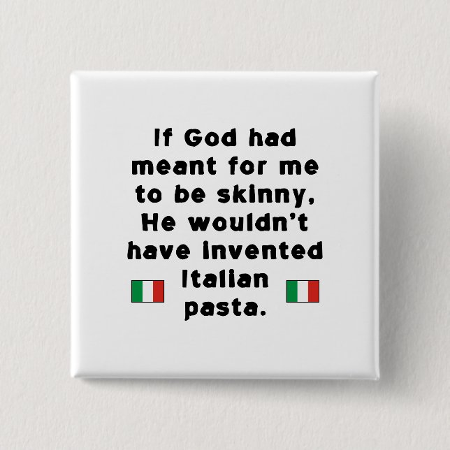 Italienische Pasta Button (Vorderseite)