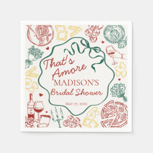 Italienische Pasta Das ist Amore Brautparty Serviette