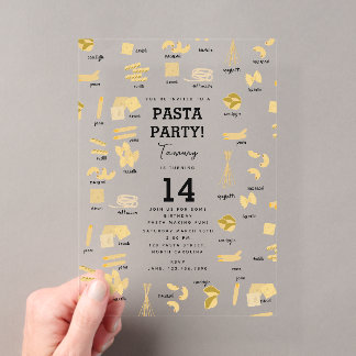 Italienische Pasta Formen & Namen Pasta machen Acryleinladungen