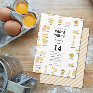 Italienische Pasta Formen & Namen Pasta machen Einladung