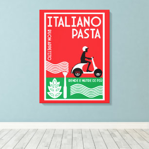 Italienische Pasta Kunst Leinwanddruck