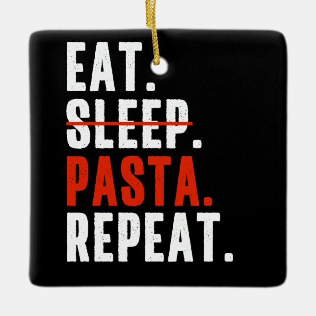 Italienische Pasta Lovers Sprichwort Keramikornament (Vorderseite)