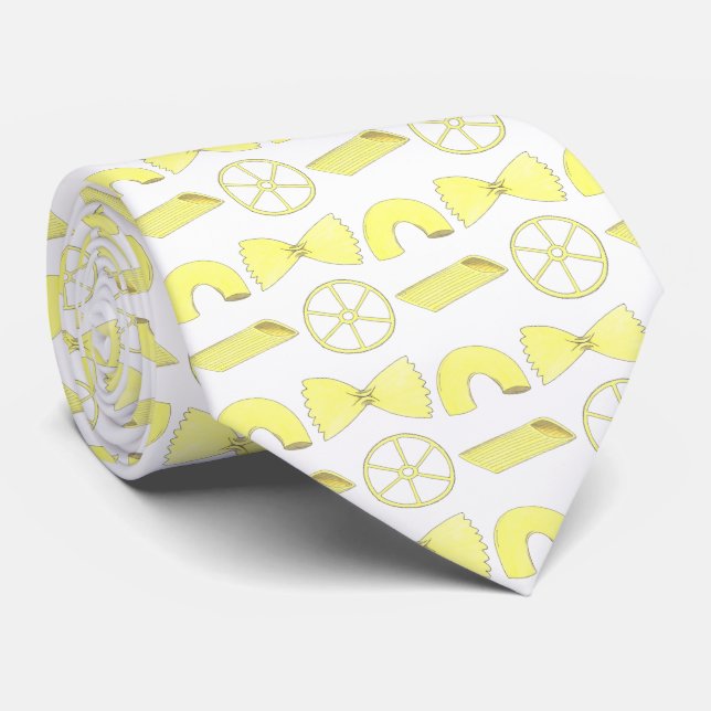 Italienische Pasta Print Macaroni Penne Feinschmec Krawatte (Gerollt)