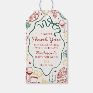 Italienische Pasta-Sondersendung Baby Shower Favor Geschenkanhänger