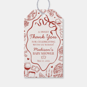 Italienische Pasta-Sondersendung Baby Shower Favor Geschenkanhänger