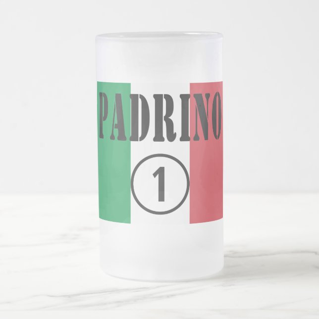 Italienische Paten: Padrino Numero UNO Mattglas Bierglas (Mittel)