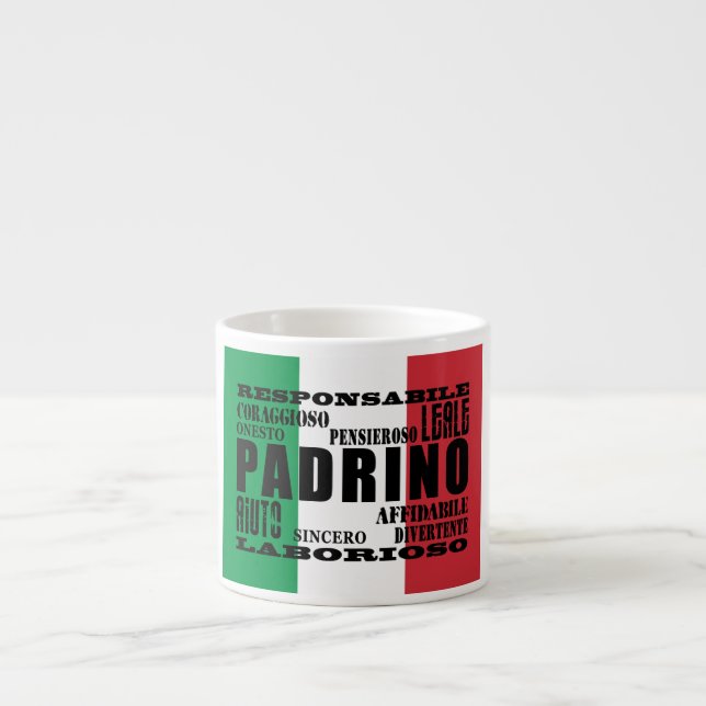 Italienische Paten: Qualitäten Espressotasse (Vorderseite)