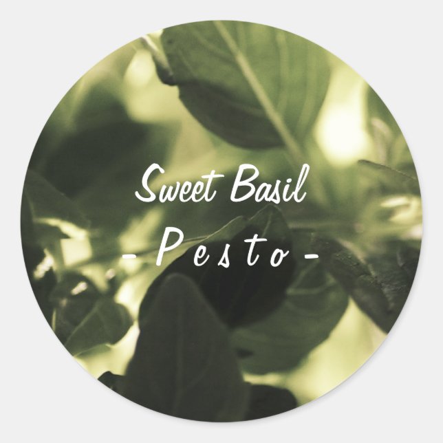Italienische PESTO-Köche! Basil, Etikettenkleber Runder Aufkleber (Vorderseite)