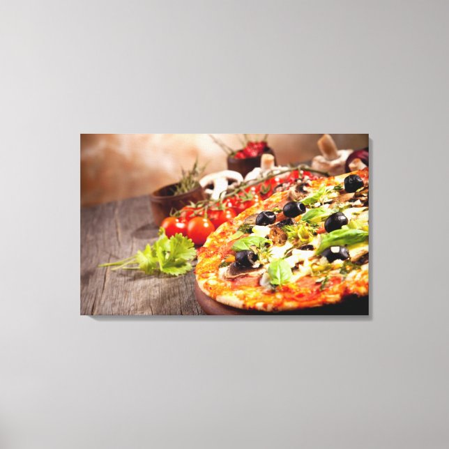 Italienische Pizza Leinwanddruck (Vorderseite)