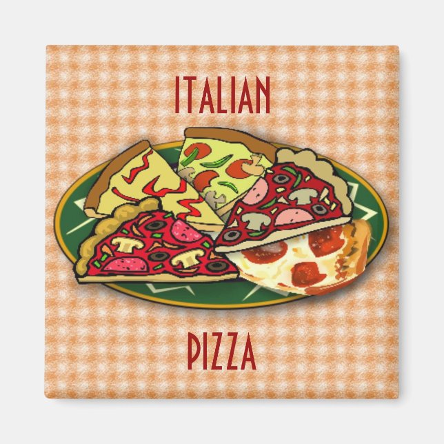 Italienische Pizza Magnet (Vorne)