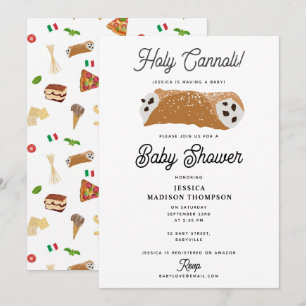 Italienische Pizza Pasta Holy Cannoli Babydusche Einladung