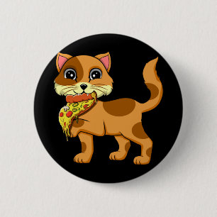 Italienische Pizza Pie Cat Lover Cat Whisperer Tie Button