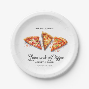 Italienische Pizza   Verlobungsfeier  Pappteller