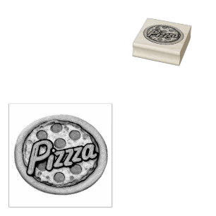 Italienische Pizzeria Pizza Küche oder Restaurant Gummistempel