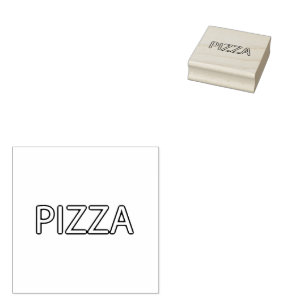 Italienische Pizzeria Pizza Text Küche oder Restau Gummistempel