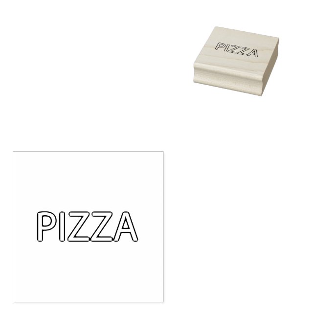 Italienische Pizzeria Pizza Text Küche oder Restau Gummistempel (Stempel)