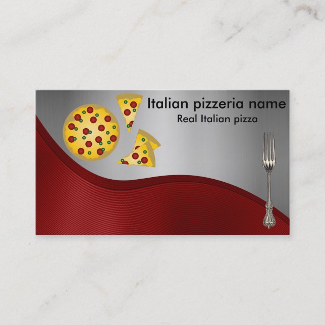 Italienische Pizzeria Visitenkarte (Vorderseite)