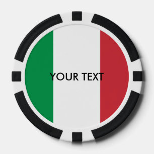 Italienische Poker-Chips mit eigener Flagge für It Pokerchips