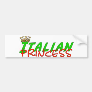 Italienische Prinzessin mit Krone Autoaufkleber