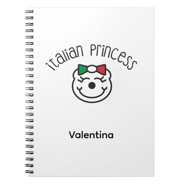Italienische Prinzessin - Niedlicher handGezeichne Notizblock (Vorderseite)