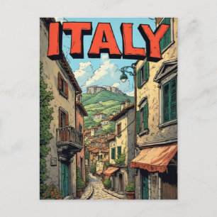 ITALIENISCHE REISEPOSTKARTE AUS DER RETRO-ZEIT POSTKARTE