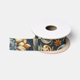 Italienische Renaissance in Blau Satinband