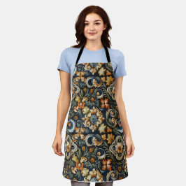 Italienische Renaissance in Blau Schürze
