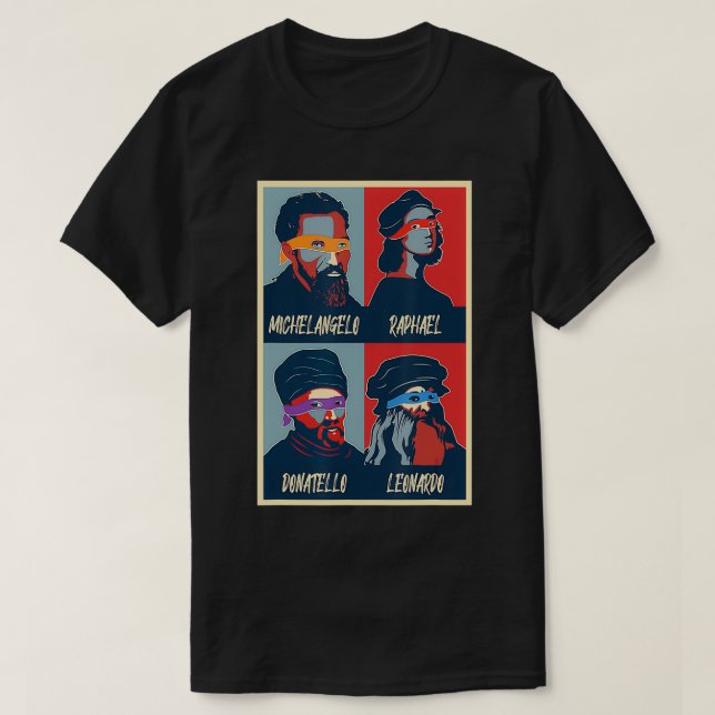 Italienische Renaissance Ninja Artist Leonardo da  T-Shirt (Design vorne)