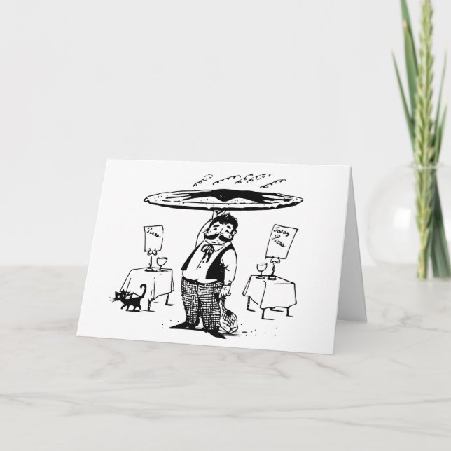ITALIENISCHE RESTAURANT-GEBURTSTAGSKARTEN KARTE (Vorderseite)