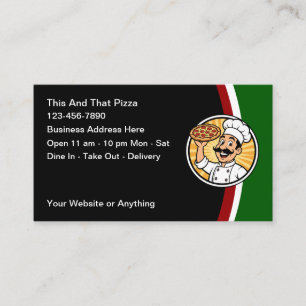 Italienische Restaurant- und Pizzeria-Geschäftskar Visitenkarte